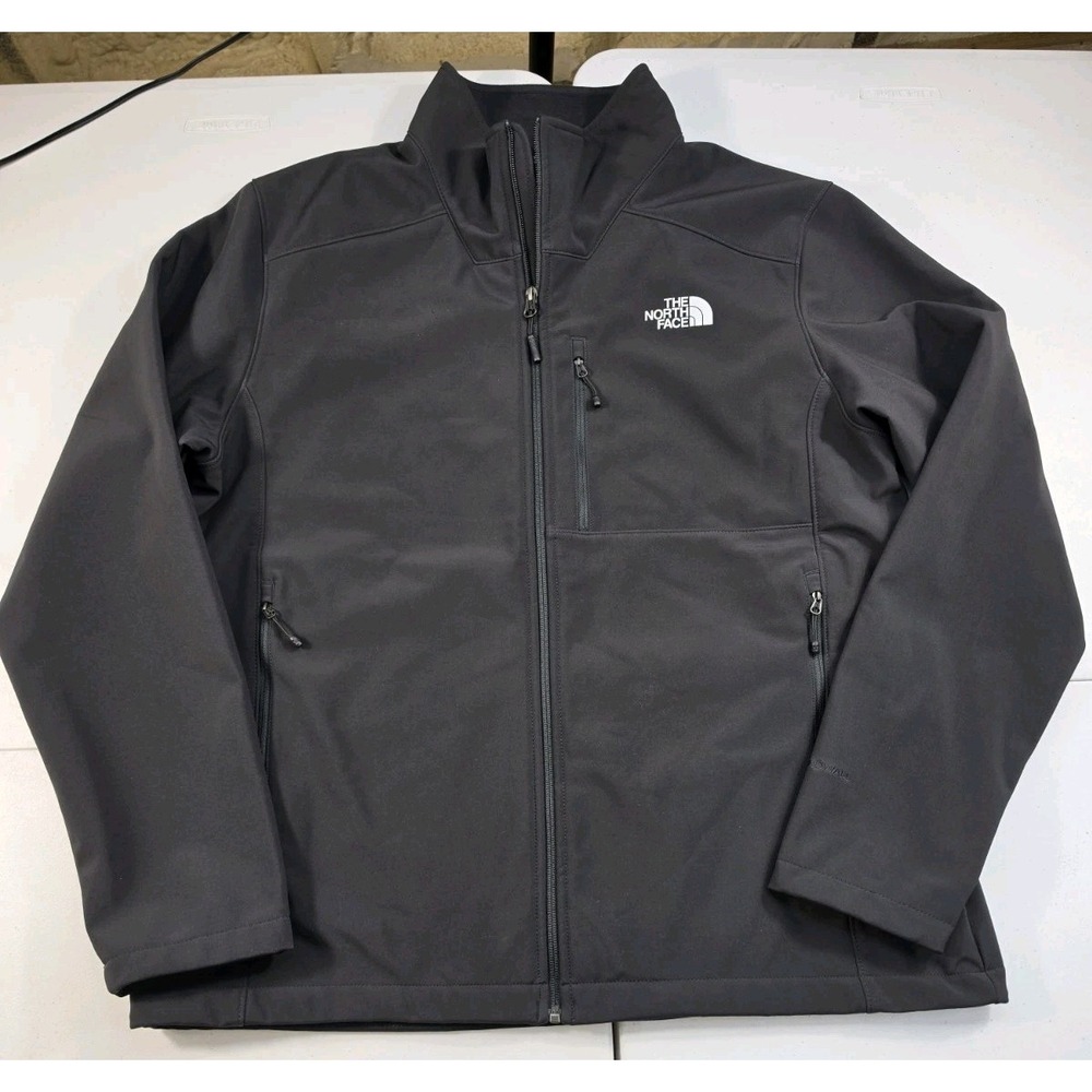 North Face Jacket Mens XL Black Apex Barrier Softshell Windbreaker Coat Zip